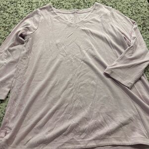 J. Jill Light Lavender V-Neck Long Sleeve Top